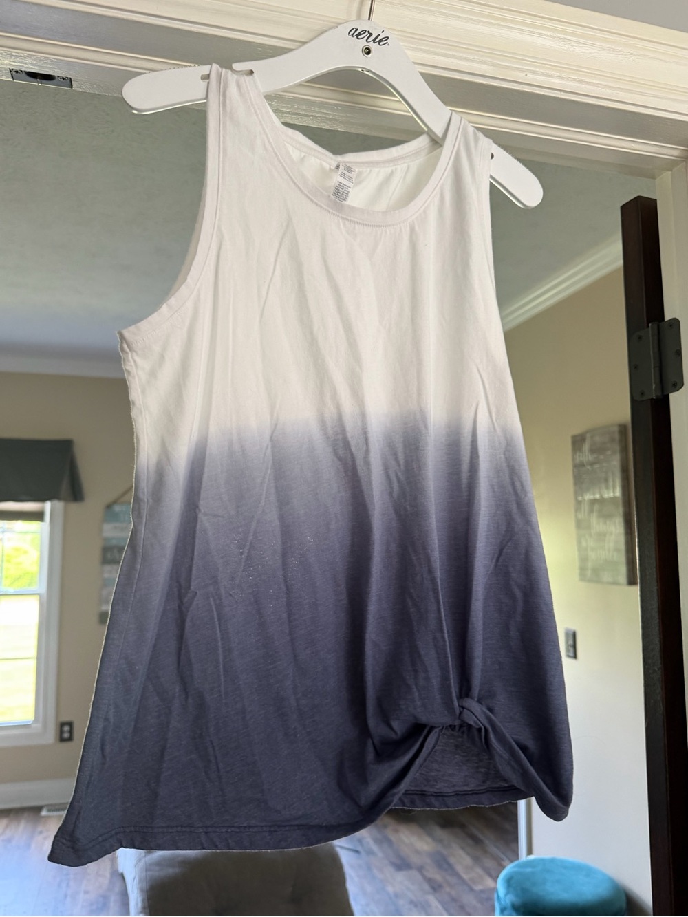 RBX White to Navy Ombre Sleeveless Tank